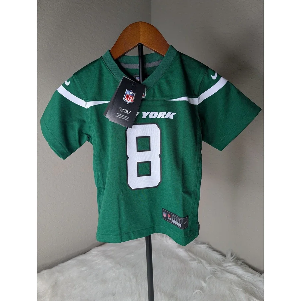 Nike New York Jets Jersey Kids 4T Green Aaron Rodgers 8 NFL Football New